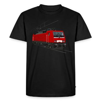 Eisenbahn Elektrolokomotive - Männer Premium Bio T-Shirt - Schwarz - Vorne - Nico (187cm)