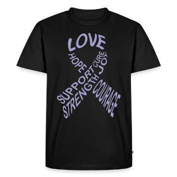 Cancer Chemo Gift - Men's Premium Organic T-Shirt - black - Front - Nico (187cm)