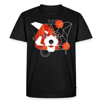 Red Panda Low Poly Red Panda Polygon Animal - Men's Premium Organic T-Shirt - black - Front - Nico (187cm)