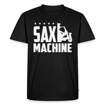 Saxophone Sax Machine Saxophone - T-shirt Premium bio Homme - noir - Devant - Nico (187cm)
