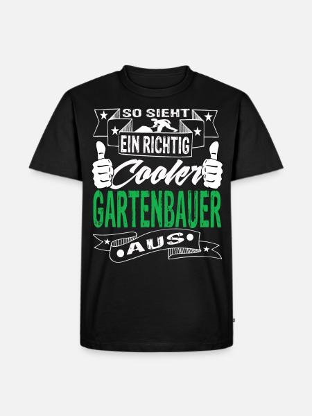 Garten Gartenbauer Landschaftsbau Gartenarbeit - Männer Premium Bio T-Shirt - Schwarz
