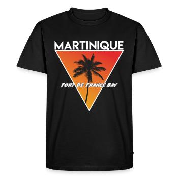 Martinique with capital - Men's Premium Organic T-Shirt - black - Front - Nico (187cm)