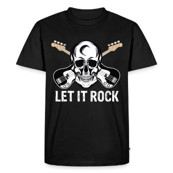 Rock Music - Men's Premium Organic T-Shirt - black - Front - Nico (187cm)