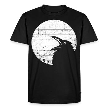 Raven - crow - Men's Premium Organic T-Shirt - black - Front - Nico (187cm)