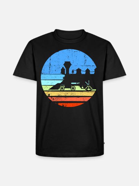 Zug Eisenbahn Eisenbahner trains drivers - Men's Premium Organic T-Shirt - black