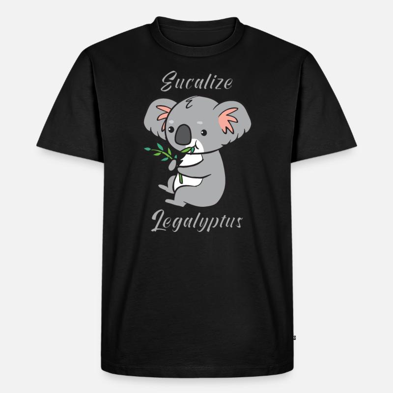 Eucalize Legalyptus 1 - Männer Premium Bio T-Shirt - Schwarz