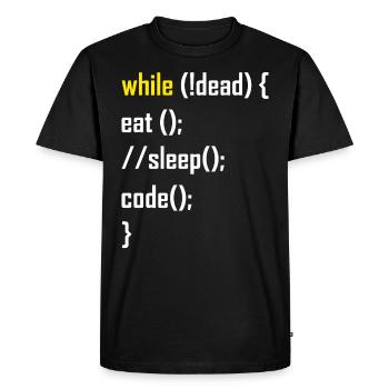Programmer programming gift - Men's Premium Organic T-Shirt - black - Front - Nico (187cm)