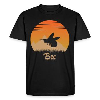 Bee in nature - Men's Premium Organic T-Shirt - black - Front - Nico (187cm)