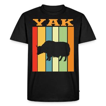 Yak Rétro Jeu de couleurs - T-shirt Premium bio Homme - noir - Devant - Nico (187cm)