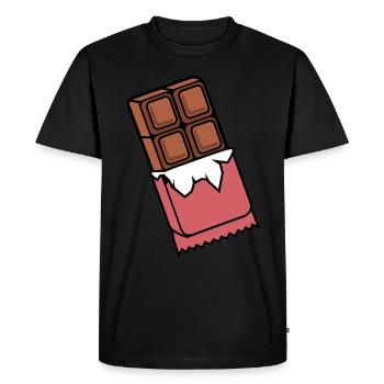 chocolate - Men's Premium Organic T-Shirt - black - Front - Nico (187cm)