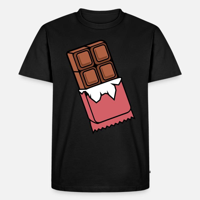 Schokolade - Männer Premium Bio T-Shirt - Schwarz