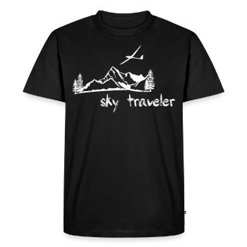 Planeur planeur Planeur Silot - T-shirt Premium bio Homme - noir - Devant - Nico (187cm)