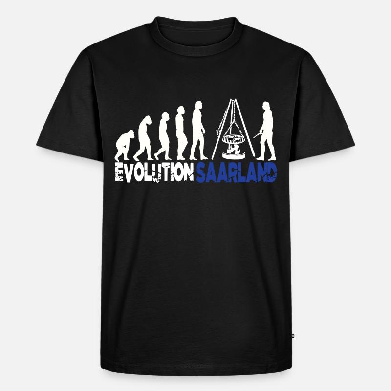 Saarland Evolution Saarland Saarländer - Männer Premium Bio T-Shirt - Schwarz