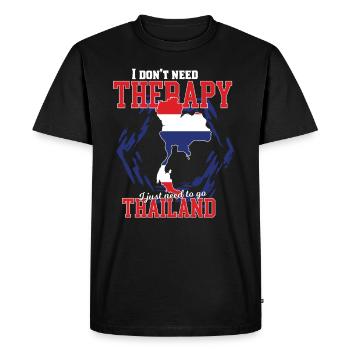 Je n’ai pas besoin de thérapie - thaïlande - T-shirt Premium bio Homme - noir - Devant - Nico (187cm)