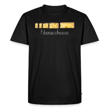 Fromage Fibonacci - T-shirt Premium bio Homme - noir - Devant - Nico (187cm)