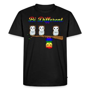 Bi Different Bisexual Pride Funny Fun Bi Saying - Men's Premium Organic T-Shirt - black - Front - Nico (187cm)