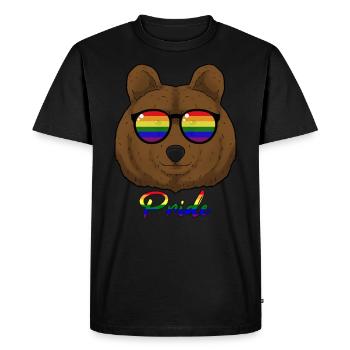 Gay Pride Bear LGBT Bear Pride Gay Rainbow - T-shirt Premium bio Homme - noir - Devant - Nico (187cm)