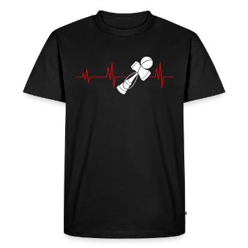 Battement de coeur de Kendama - T-shirt Premium bio Homme - noir - Devant - Nico (187cm)