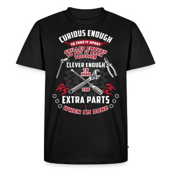 Cadeau de mécanicien drôle - T-shirt Premium bio Homme - noir - Devant - Nico (187cm)