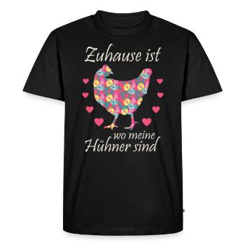 A la maison Où sont Mes poules - T-shirt Premium bio Homme - noir - Devant - Nico (187cm)