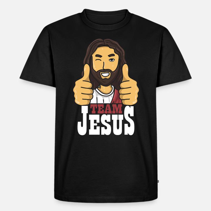 Team Jesus Konfirmation Geschenk - Männer Premium Bio T-Shirt - Schwarz