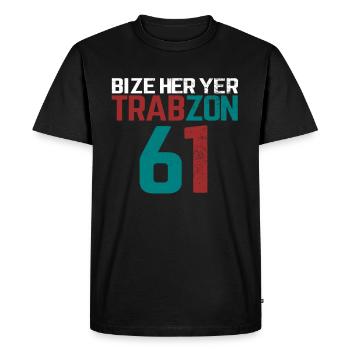 bize her yer trabzon - Men's Premium Organic T-Shirt - black - Front - Nico (187cm)