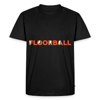 Les loisirs du Floorball au nom - T-shirt Premium bio Homme - noir - Devant - Nico (187cm)