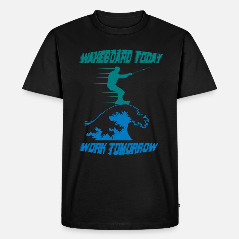Wakeboard - Männer Premium Bio T-Shirt - Schwarz
