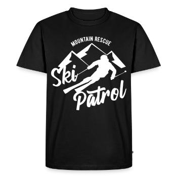 Mountain Rescue Ski Patrol mountain rescuer mountaineer - Men's Premium Organic T-Shirt - black - Front - Nico (187cm)