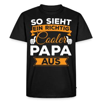 Chemise papa cool - cadeau pour le papa le plus cool - T-shirt Premium bio Homme - noir - Devant - Nico (187cm)