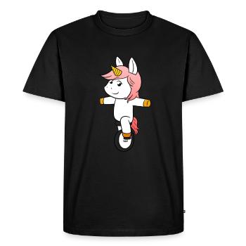 Monocycle licorne monocycle - T-shirt Premium bio Homme - noir - Devant - Nico (187cm)