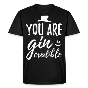 gin - T-shirt Premium bio Homme - noir - Devant - Nico (187cm)