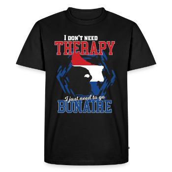 Je n’ai pas besoin d’une thérapie - Bonaire - T-shirt Premium bio Homme - noir - Devant - Nico (187cm)
