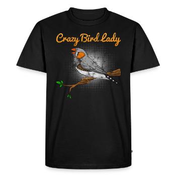 Zebra Finch saying Funny finch - Men's Premium Organic T-Shirt - black - Front - Nico (187cm)
