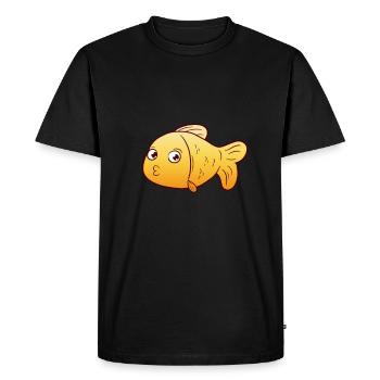 poisson rouge - T-shirt Premium bio Homme - noir - Devant - Nico (187cm)