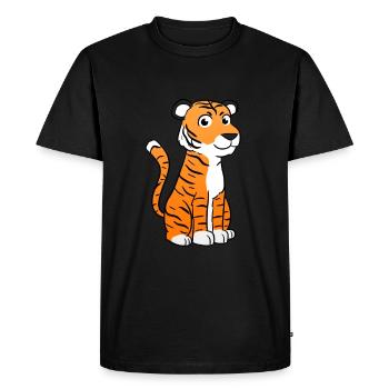 tigre - T-shirt Premium bio Homme - noir - Devant - Nico (187cm)