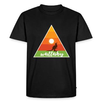 Wallaby triangle triangle - Men's Premium Organic T-Shirt - black - Front - Nico (187cm)