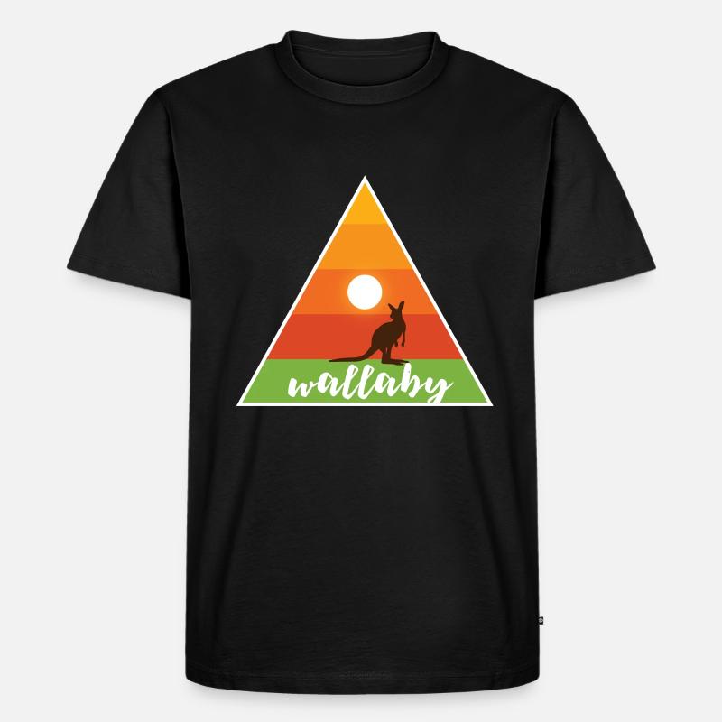 Wallaby triangle triangle - Men's Premium Organic T-Shirt - black