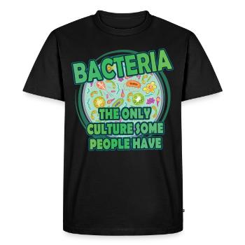 Culture de bactéries drôles procaryotes microbiologie - T-shirt Premium bio Homme - noir - Devant - Nico (187cm)