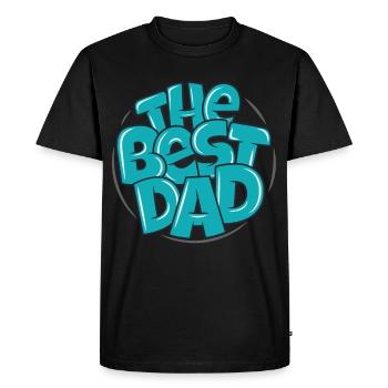 Meilleur cadeau papa papa papa papa papa - T-shirt Premium bio Homme - noir - Devant - Nico (187cm)