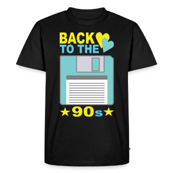 90s 90s fashion 90s party 90s - Men's Premium Organic T-Shirt - black - Front - Nico (187cm)