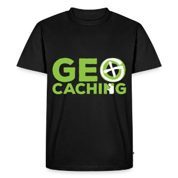 Geocaching loisirs au nom - T-shirt Premium bio Homme - noir - Devant - Nico (187cm)