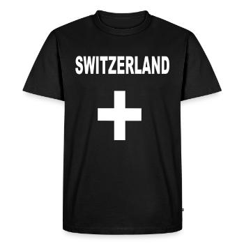 Switzerland - Men's Premium Organic T-Shirt - black - Front - Nico (187cm)