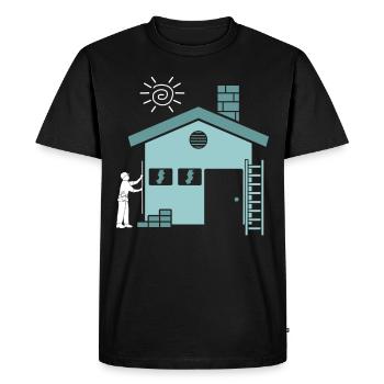 House builder house builder house building - Men's Premium Organic T-Shirt - black - Front - Nico (187cm)