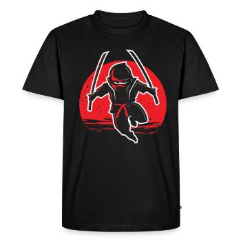 Ninja Japan arts martiaux épée combattant cadeau - T-shirt Premium bio Homme - noir - Devant - Nico (187cm)