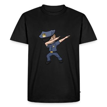 Dabbing flic Dab police - T-shirt Premium bio Homme - noir - Devant - Nico (187cm)