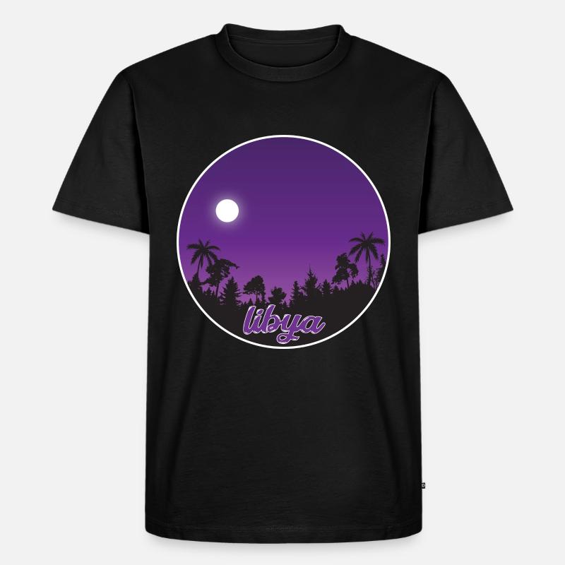 libyen lila Paradies - Männer Premium Bio T-Shirt - Schwarz