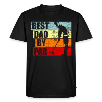 Golfeur papa golf papa drôle fête des pères - T-shirt Premium bio Homme - noir - Devant - Nico (187cm)