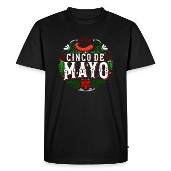 Cinco de Mayo Mexican holiday Mexicain - T-shirt Premium bio Homme - noir - Devant - Nico (187cm)
