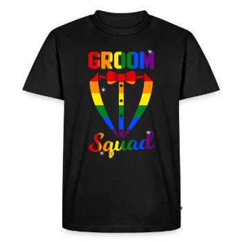 Gay Bachelor Party Lgbt Groom Squad - Men's Premium Organic T-Shirt - black - Front - Nico (187cm)